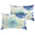 Gardenia Seaglass Outdoor Lumbar Pillows - 18" - Blue and White - Set of 2