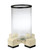 Vector Hurricane Candle Holder - 14.5" - Clear and Ivory