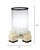 Vector Hurricane Candle Holder - 14.5" - Clear and Ivory