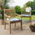 Gardenia Seaglass Floral Outdoor Corded Chair Pad - 21" - Blue and Green - Set of 2