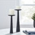 Aluminum Pillar Candle Holder - 13" - Black - 2ct