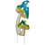 Double Spotted Mushrooms Outdoor Garden Stake - 16" - Blue and Green