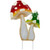 Double Mushrooms Outdoor Garden Stake - 16" - Red and Green