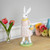 Girl Bunny with Easter Basket Outdoor Garden Statue - 12"
