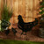 Chicken Family Outdoor Garden Stakes - 20.5" - Black - Set of 3