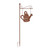 Love Grows Here Kettle Outdoor Garden Stake - 52" - Orange