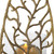 Antique Leave Candle Sconce with Clear Hurricane - 17" - Gold