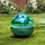 Metallic Outdoor Garden Gazing Ball - 9.75" - Blue
