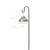 LED Solar Powered Metal Shepherd Hook Lamp Yard Stakes - 43.25" - Silver
