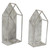 Farmhouse Style House Lantern Candleholders -15.75" - White - Set of 2