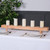 Natural Finish Rectangular Centerpiece Candleholder - 40' - Brown and Black