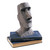 Easter Island Ahu Akivi Moai Monolith Outdoor Tabletop Statue - 9" - Gray and Black