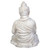 Meditative Buddha Outdoor Garden Statue - 48" - White and Gray