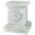 Floral Plinth Garden Sculptural Base - 13" - White and Gray