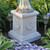 Floral Plinth Garden Sculptural Base - 13" - White and Gray