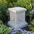 Floral Plinth Garden Sculptural Base - 13" - White and Gray