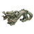 Asian Dragon of the Great Wall Outdoor Garden Statue - 21" - Green and Brown