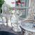 Traditional Round Outdoor Garden Bistro Set - 36" - Cream and Gray