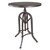 Round Top Adjustable Outdoor Side Table - 25.5" - Black and Bronze