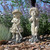 Rebecca and Samuel Young Gardeners Outdoor Statues - 13" - Cream and Gray - Set of 2