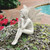 Pondering Fairy Outdoor Garden Statue - 11.5" - White and Gray