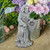 St Fiacre The Gardener's Patron Outdoor Statue - 16" - Gray - Small