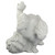 Turvey Cherub Angel Outdoor Garden Statues - 10.5" - White and Gray