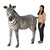 African Zebra Outdoor Garden Statue - 63" - Black and White