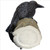 Gothic Raven Garden Statue - 58.5" - Black and Brown