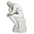The Thinker Garden Statue - 25" - White and Gray