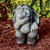 Pondering Cynical Gnome Garden Statue - 10.5" - Gray and Black