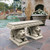 Grand Lion of St John's Square Sculptural Outdoor Garden Bench - 29.5" - Brown and Gray
