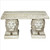 Grand Lion of St John's Square Sculptural Outdoor Garden Bench - 29.5" - Brown and Gray