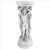 Column of the Maenads Outdoor Garden Sculptural Pedestal - 29" - White and Gray