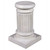 Greek Fluted Statuary Outdoor Garden Pedestal - 20" - White and Gray - Small