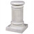 Greek Fluted Statuary Outdoor Garden Pedestal - 20" - White and Gray - Small