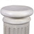 Greek Fluted Statuary Outdoor Garden Pedestal - 20" - White and Gray - Small