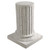 Roman Empire Column Statuary Outdoor Garden Pedestal - 25" - Cream and Gray - Large