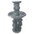 Spirit of the Ocean Two Tier Seahorse Outdoor Garden Fountain - 50" - White and Gray