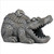 Swamp Alligator Downspout Garden Statue - 10" - Gray and Black