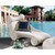 Roman Spa Outdoor Chaise Lounge - 70" - White and Gray