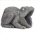 Frog Downspout Garden Statue - 9.5" - Gray and White