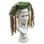 Emperor Caligula Bust Outdoor Garden Planter Statue - 17.5" - White and Gray