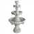 Medici Lion Cascading Four Tier Outdoor Garden Fountain - 56" - White and Gray
