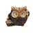 Faux Wood Mama and Baby Owl Outdoor Garden Planter - 12.25" - Brown and Gray