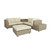 Resin Wicker Outdoor Patio Conversation Set - 7-Piece - Beige Cushions