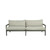 Double Outdoor Sofa with Cushions - 87" - Gray