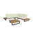 2pc Outdoor Patio Sectional Lounge Set with Cushion - 100" - Brown and White