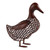 Metal Duck Outdoor Garden Statue - 14.5" - Brown