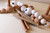 Beads Accent Taper Candle Holder - 20" - Beige